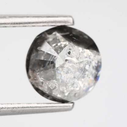 1.17 Ct Round Salt and Pepper Diamond Natural Loose Diamonds 6.24 MM - Blackdiamond