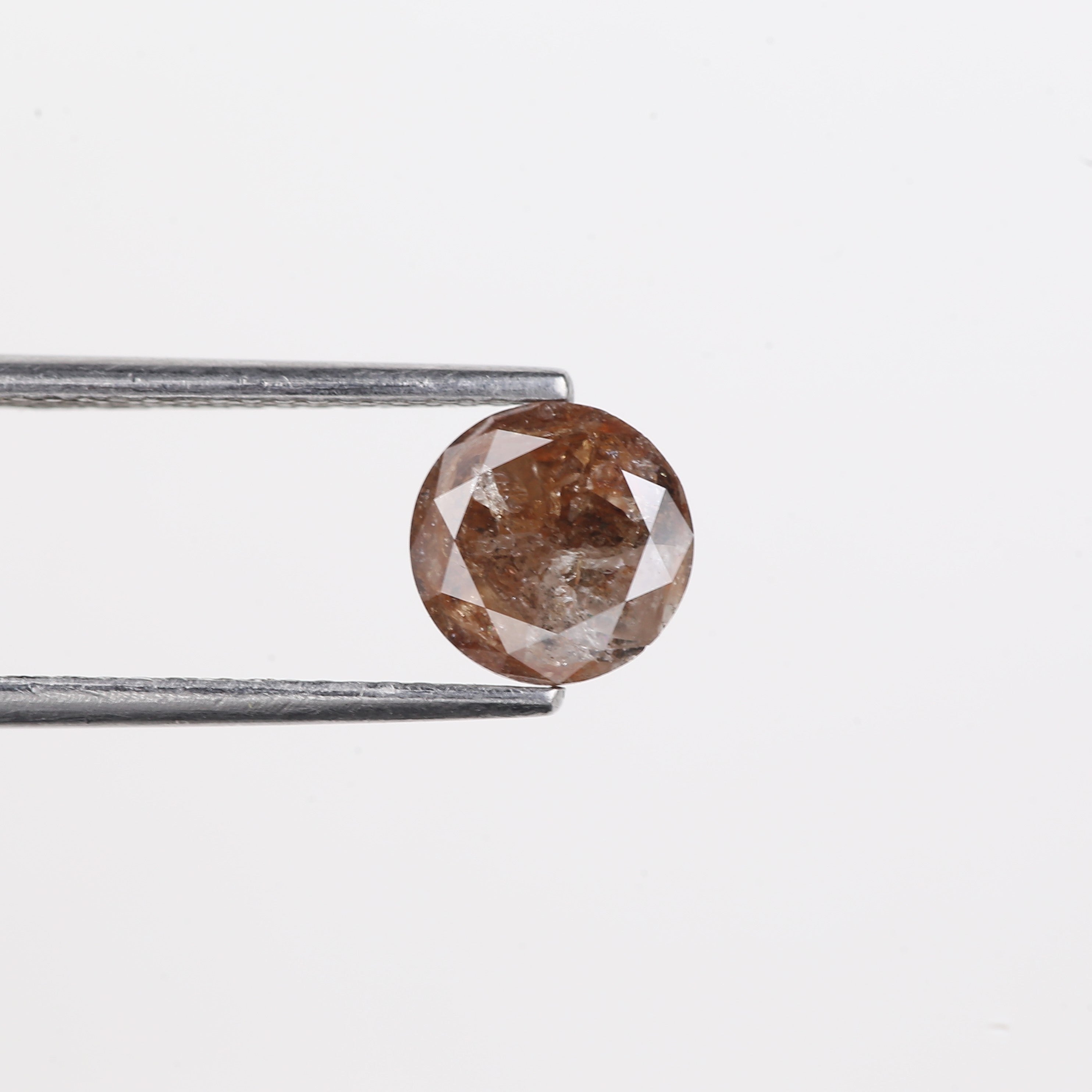 1.15 Carat Natural Reddish Brown Round Salt And Pepper Diamond 6.82 MM
