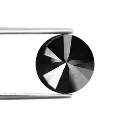 round shape fancy black diamond