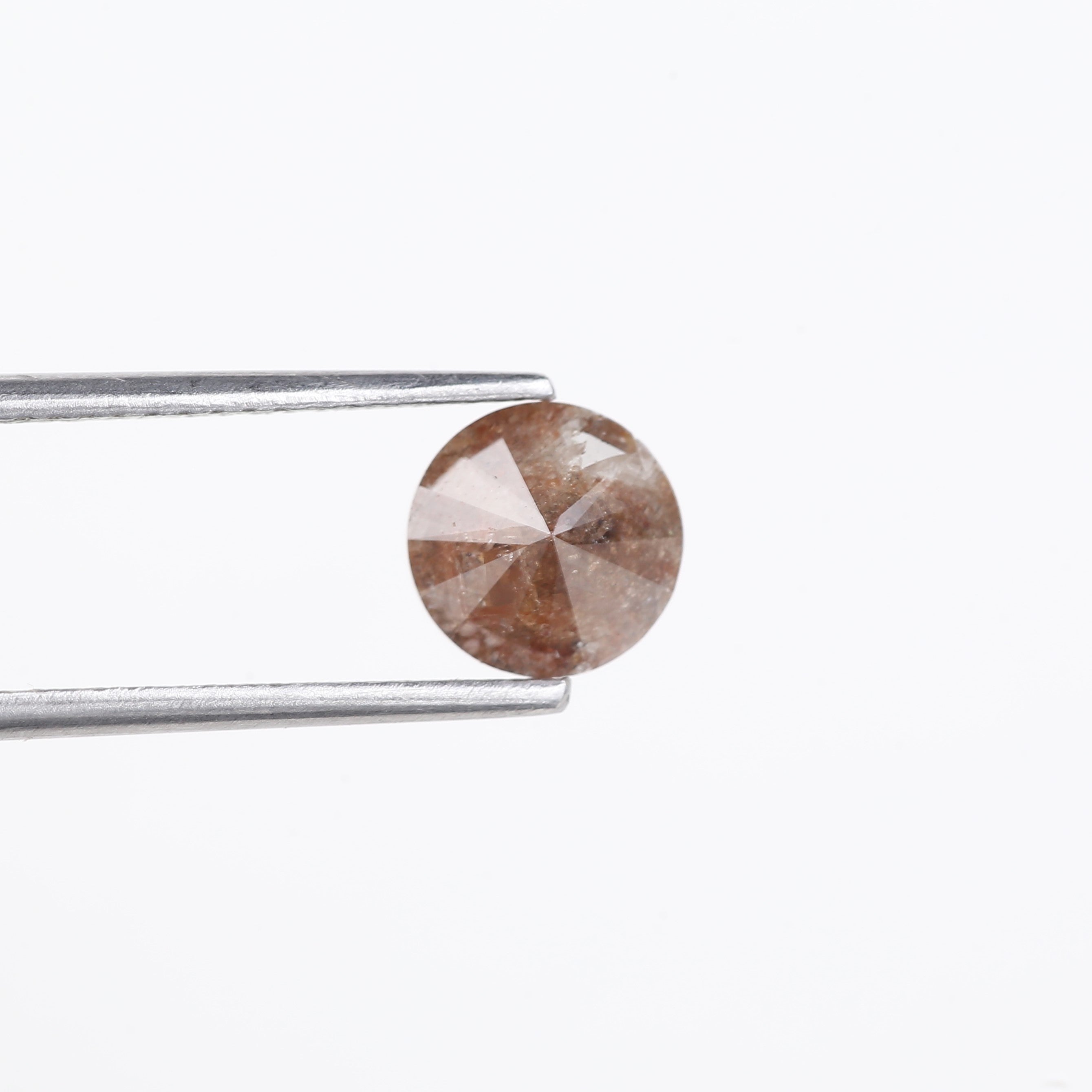 1.15 Carat Natural Reddish Brown Round Salt And Pepper Diamond 6.82 MM
