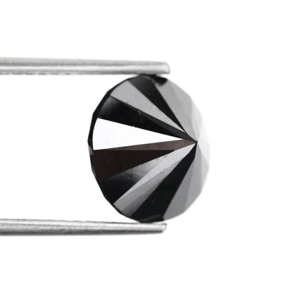 black natural diamond round