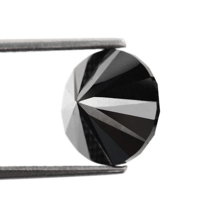 round cut fancy black diamond