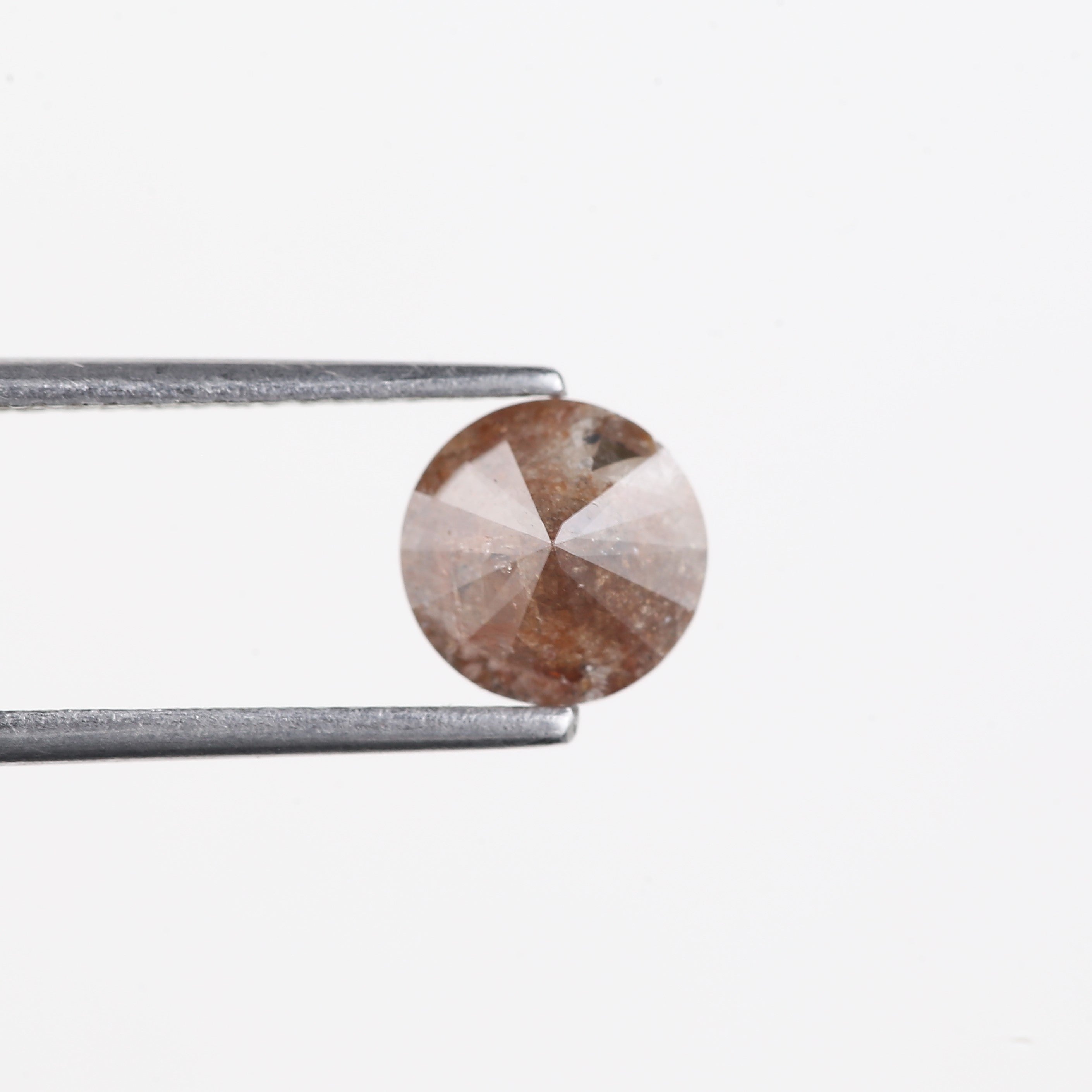 1.15 Carat Natural Reddish Brown Round Salt And Pepper Diamond 6.82 MM