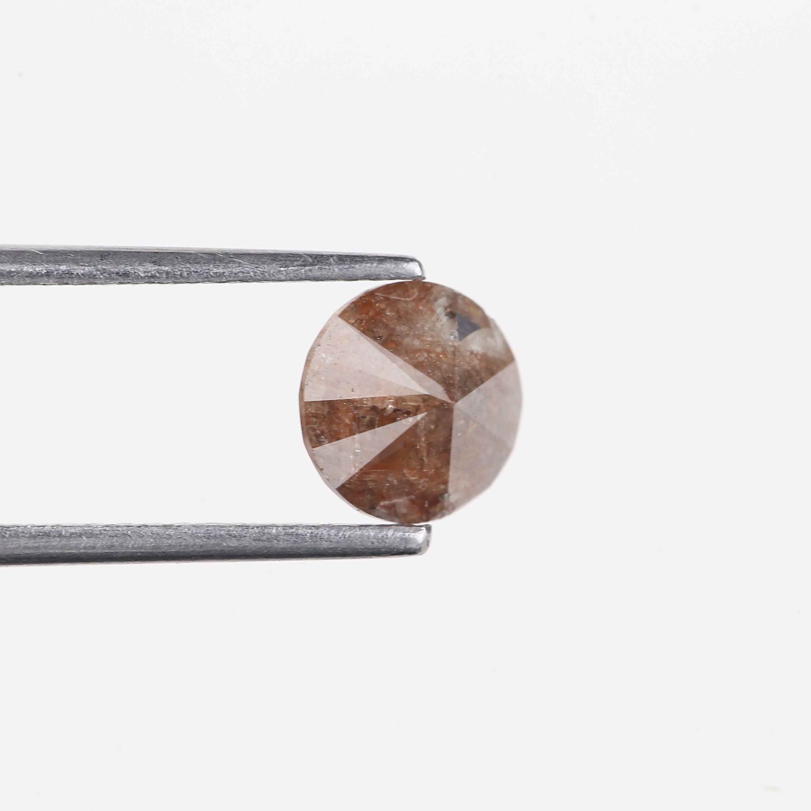 1.15 Carat Natural Reddish Brown Round Salt And Pepper Diamond 6.82 MM