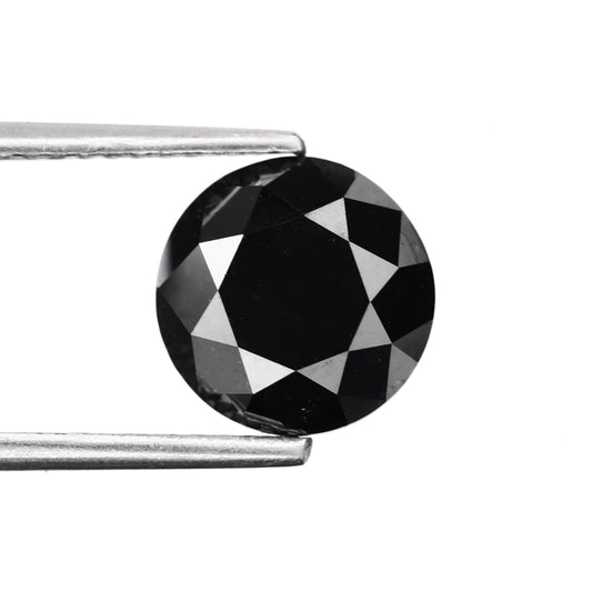 Round Cut Fancy Natural Black Diamond