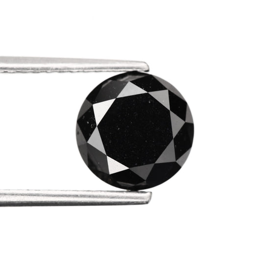 Round Fancy Natural Black Diamond