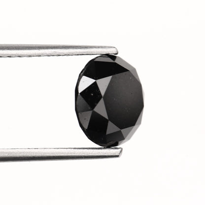 Round Natural Black Diamond