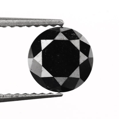 fancy black round shape diamond