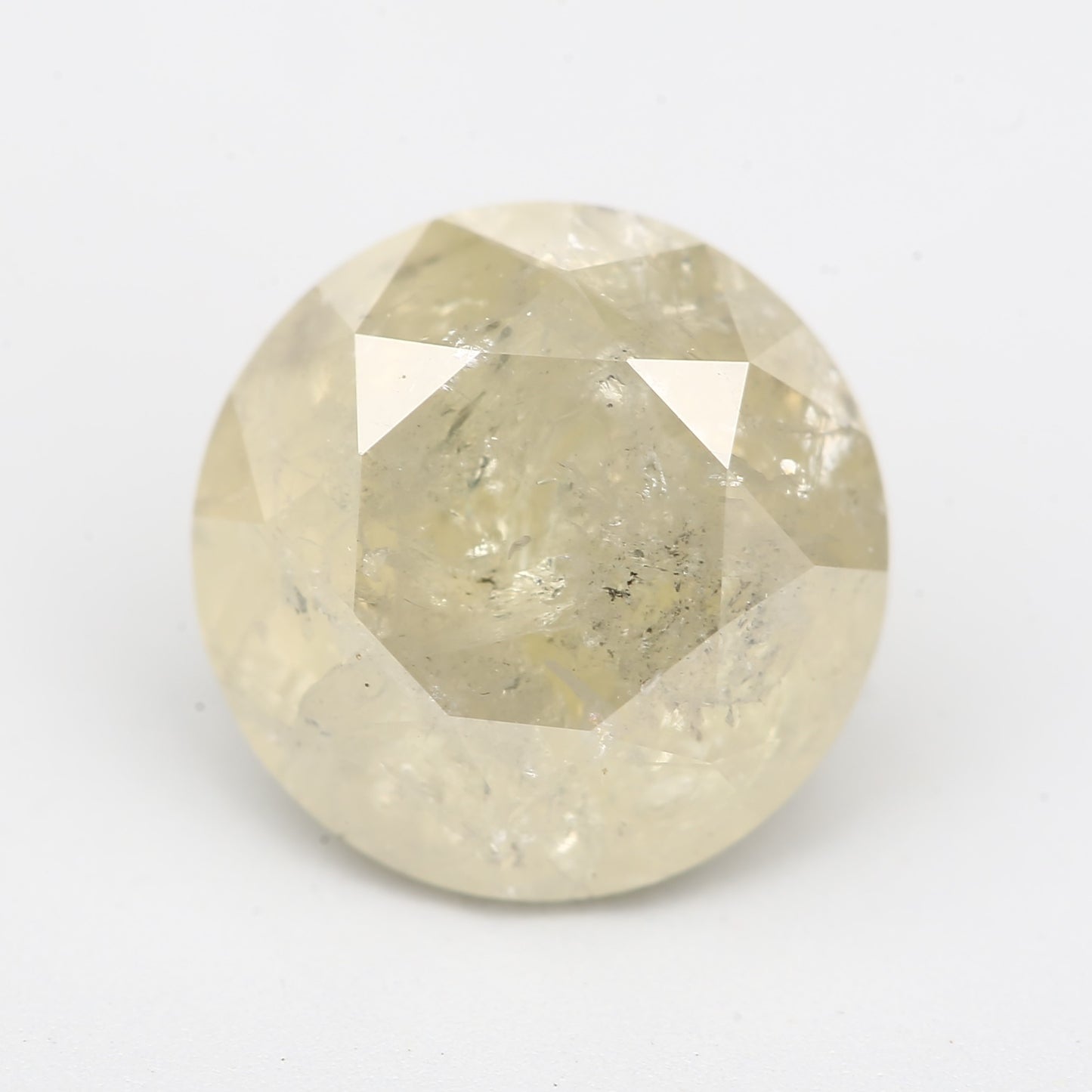 2.25 Carat Natural Yellow Round Diamond Salt and Pepper Diamond 7.6 MM - Blackdiamond