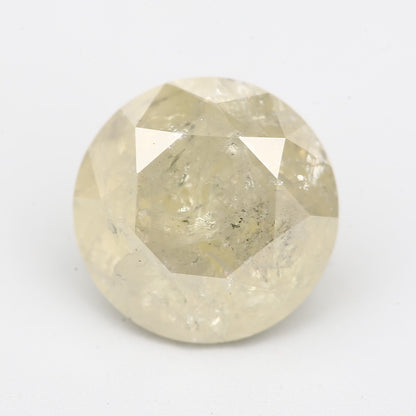 2.25 Carat Natural Yellow Round Diamond Salt and Pepper Diamond 7.6 MM - Blackdiamond