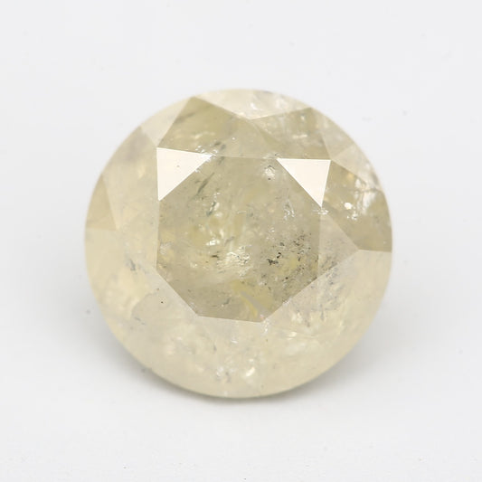 2.25 Carat Natural Yellow Round Diamond Salt and Pepper Diamond 7.6 MM - Blackdiamond