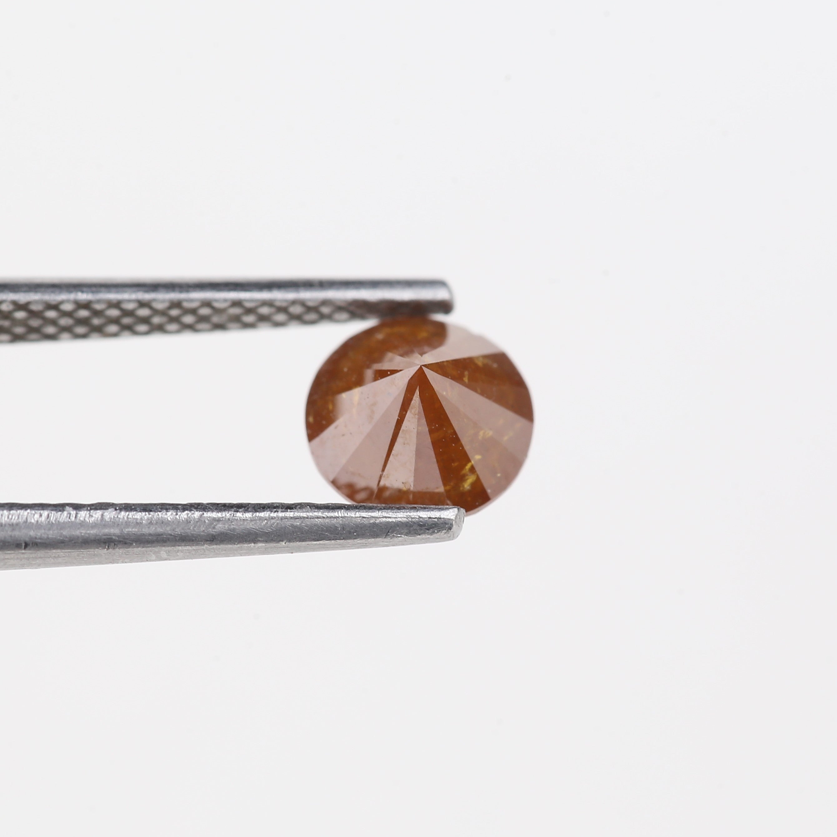 0.91 Carat Natural Orang Brown Round Salt and Pepper Diamond 6 MM