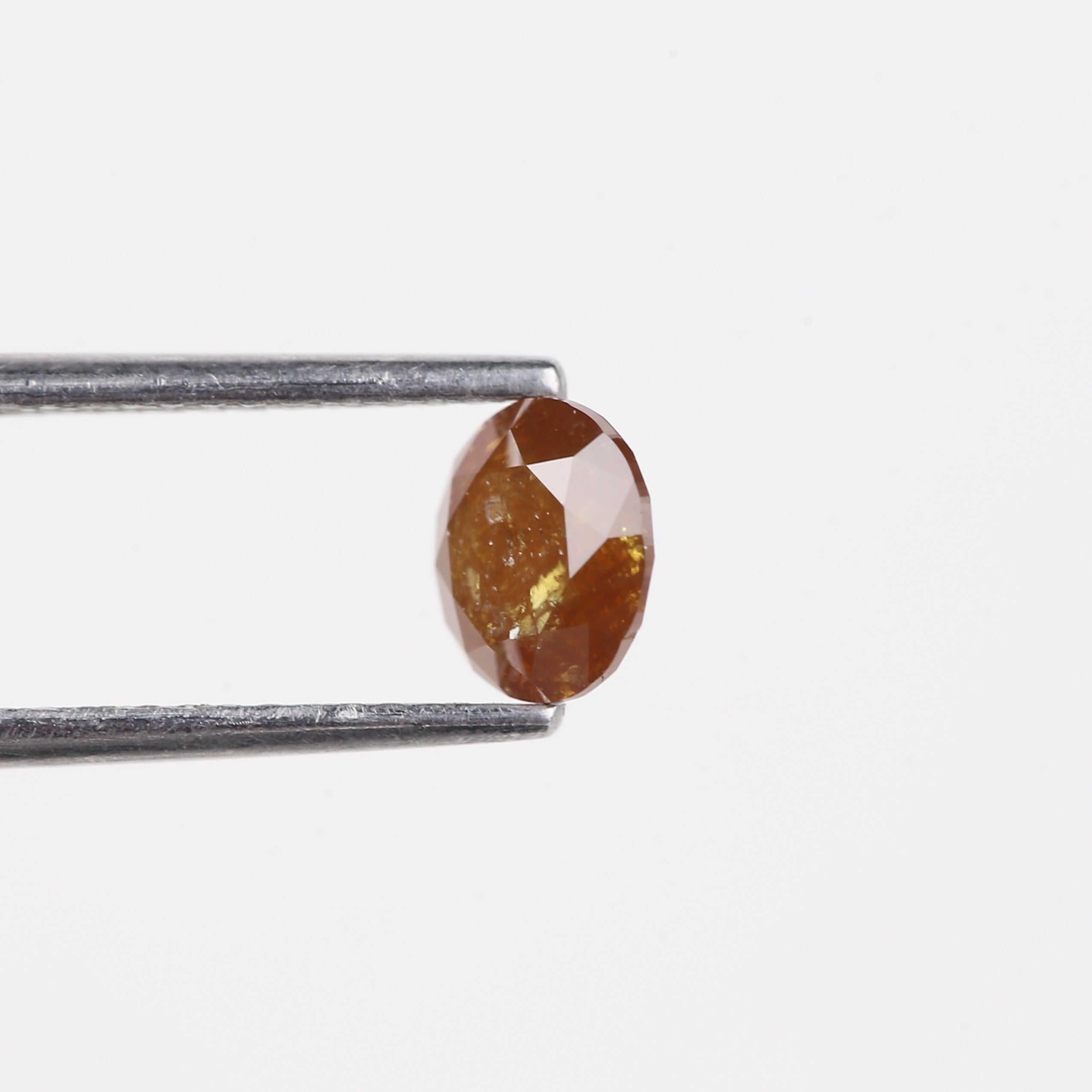 0.91 Carat Natural Orang Brown Round Salt and Pepper Diamond 6 MM