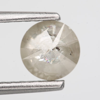 0.61 Carat Fancy Gray Round Salt and Pepper Diamond 5.3 MM - Blackdiamond