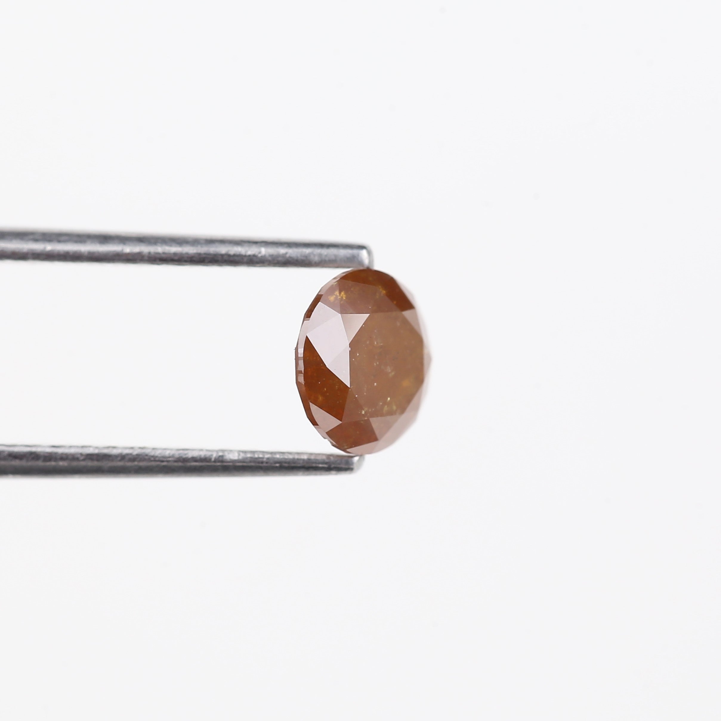 0.91 Carat Natural Orang Brown Round Salt and Pepper Diamond 6 MM
