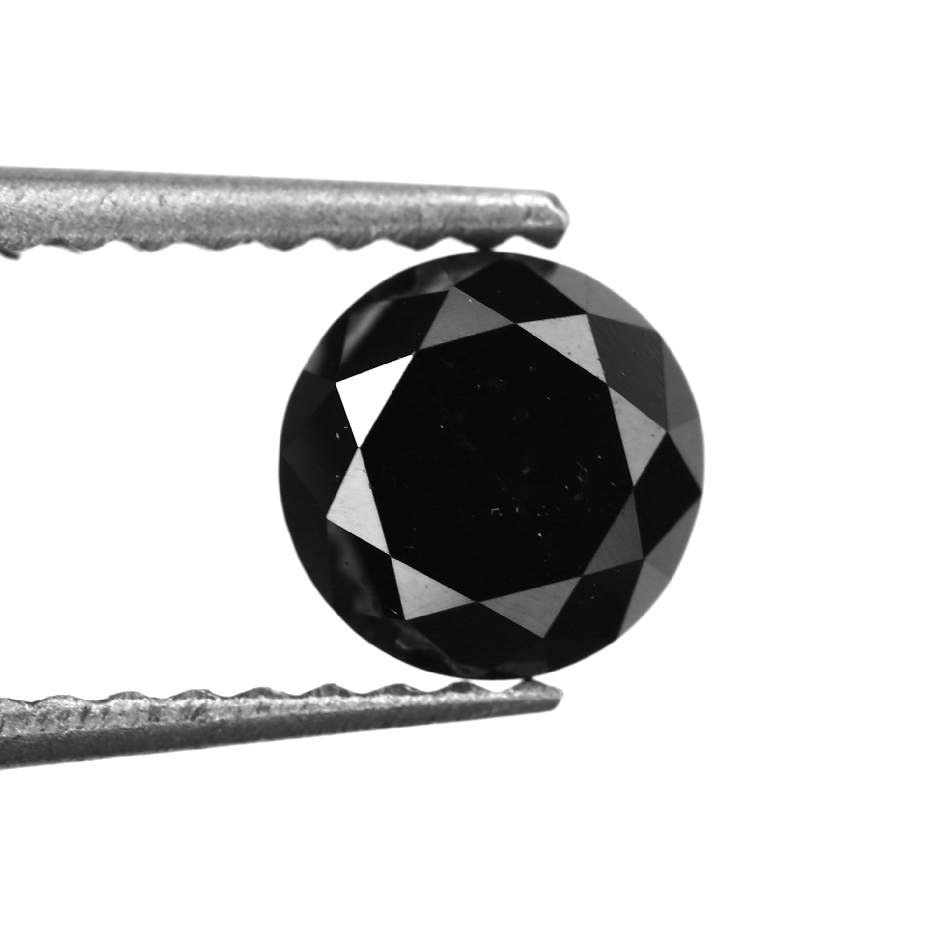 Round Cut Fancy Black Natural Loose Diamond