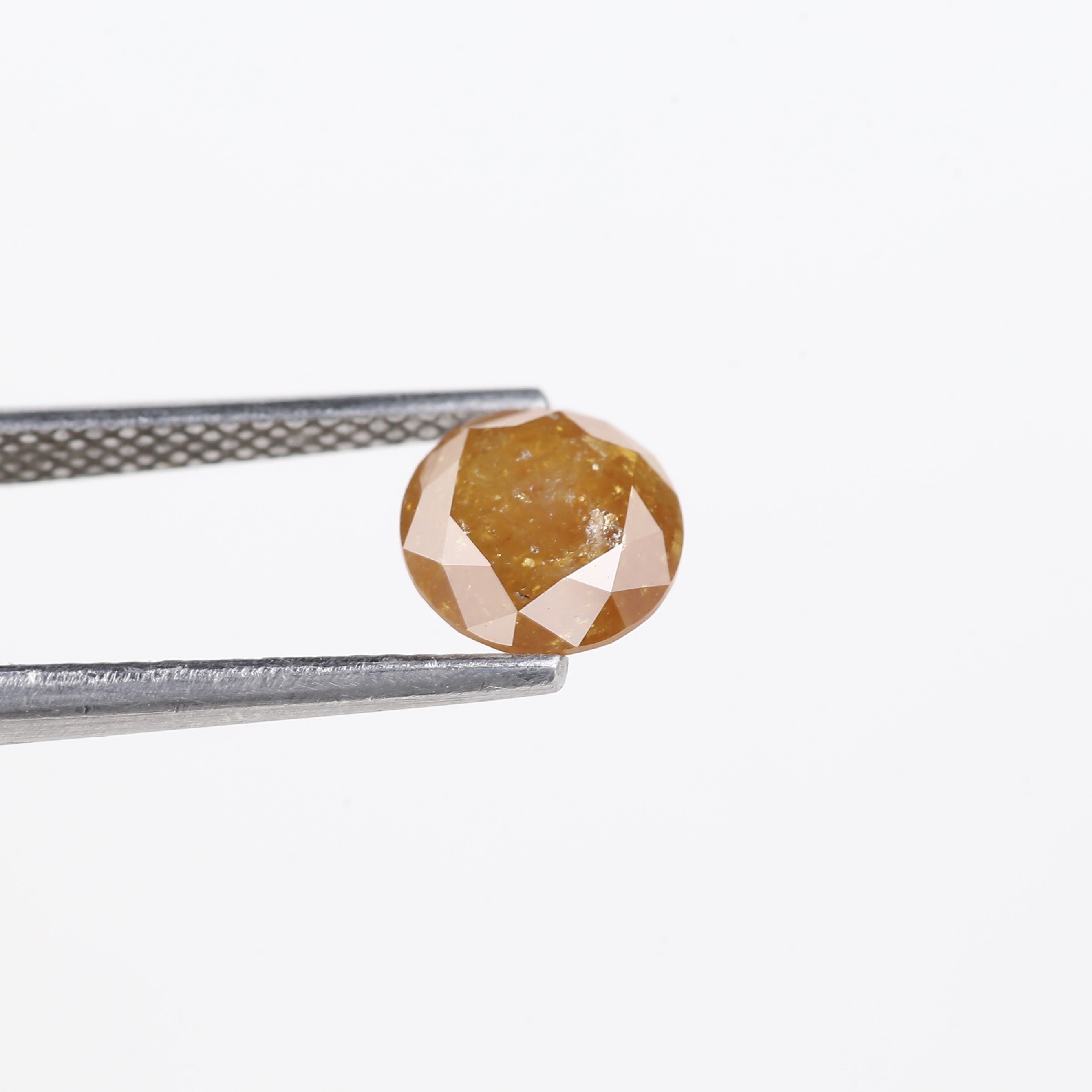 1.36 Carat Natural Yellow Salt And Pepper Round Cut Diamond 6.80 MM