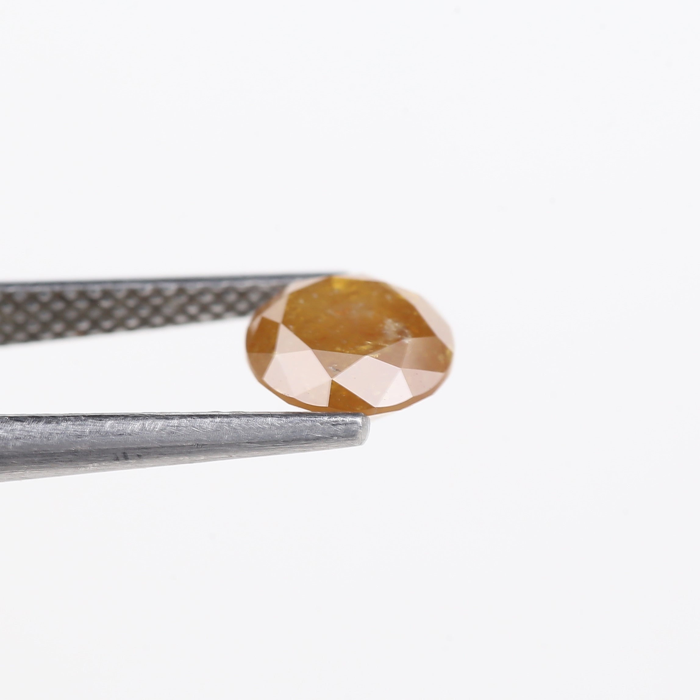 1.36 Carat Natural Yellow Salt And Pepper Round Cut Diamond 6.80 MM