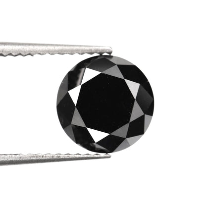 3 carat black natural diamond