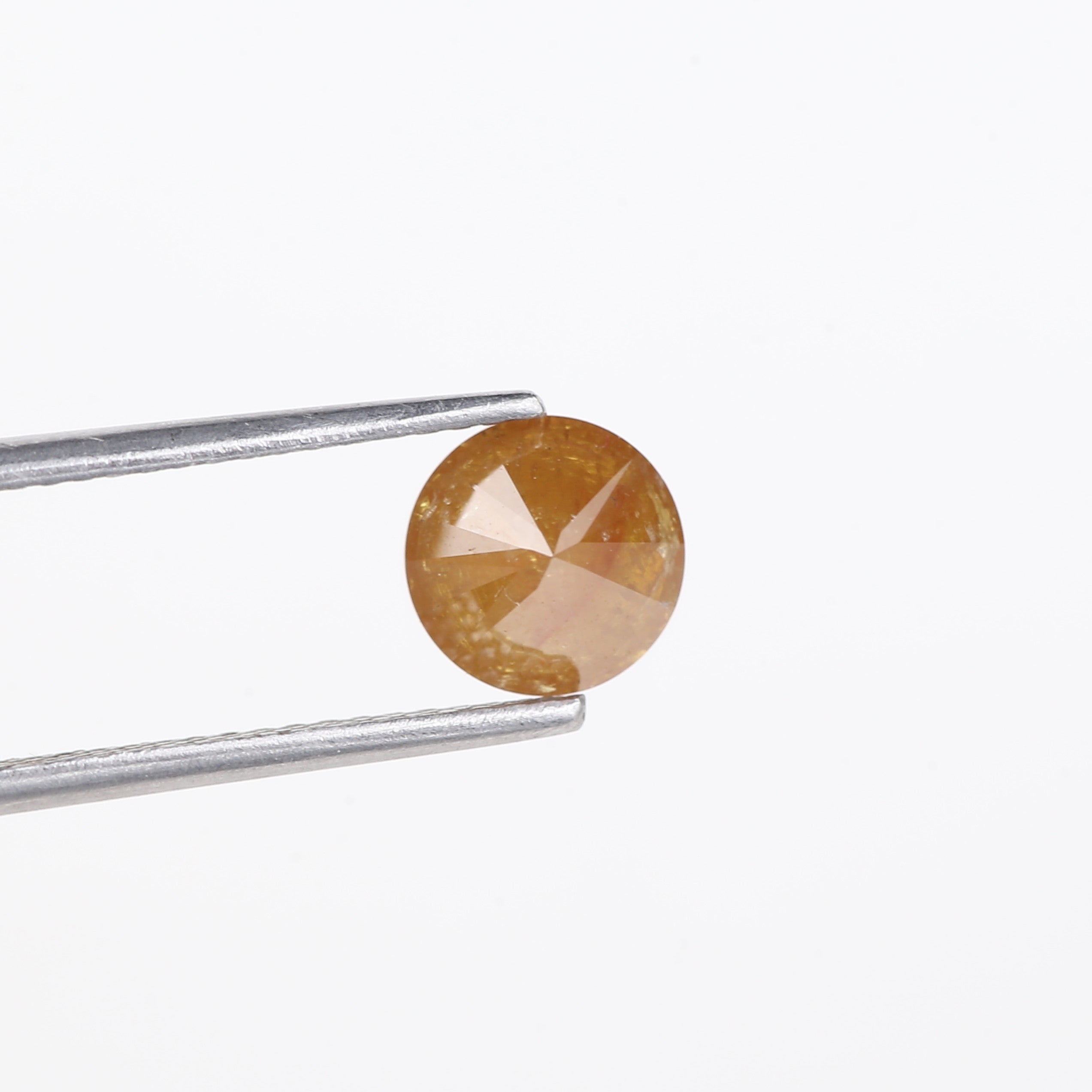 1.36 Carat Natural Yellow Salt And Pepper Round Cut Diamond 6.80 MM