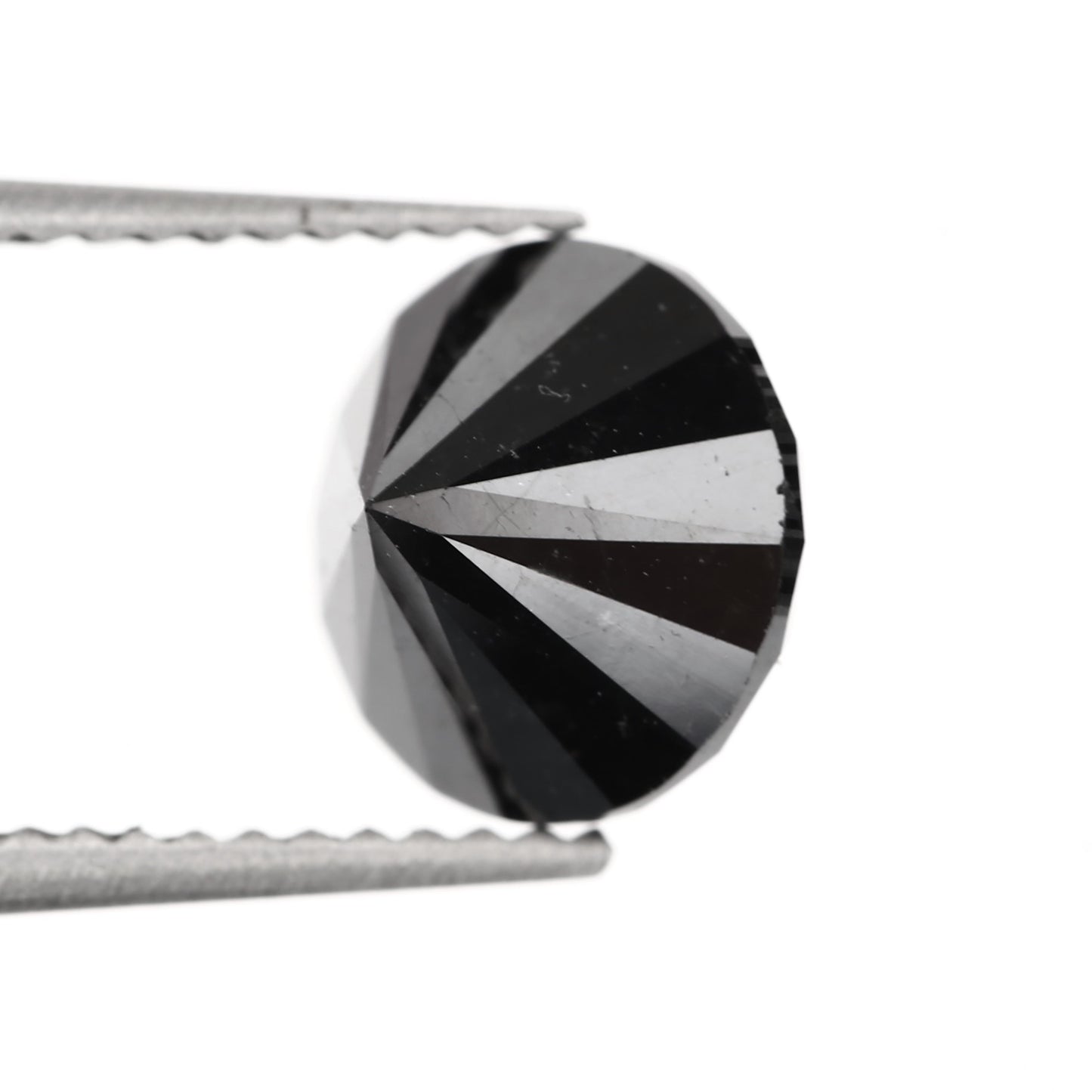 round brilliant cut black natural diamond