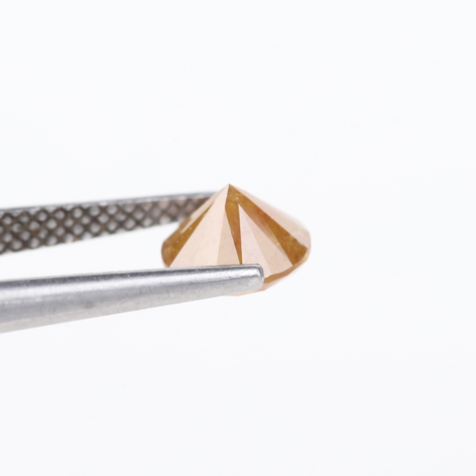 1.36 Carat Natural Yellow Salt And Pepper Round Cut Diamond 6.80 MM