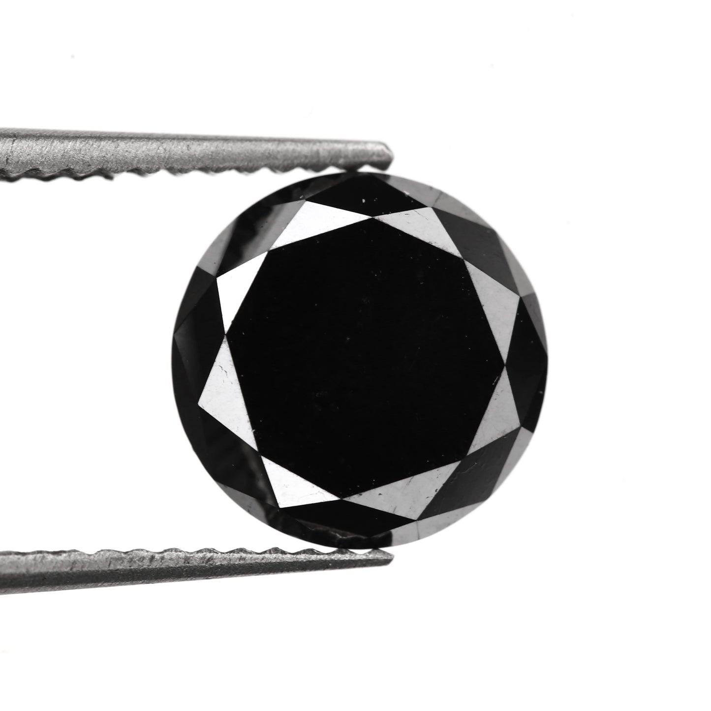 Round Cut Fancy Black Natural Diamond