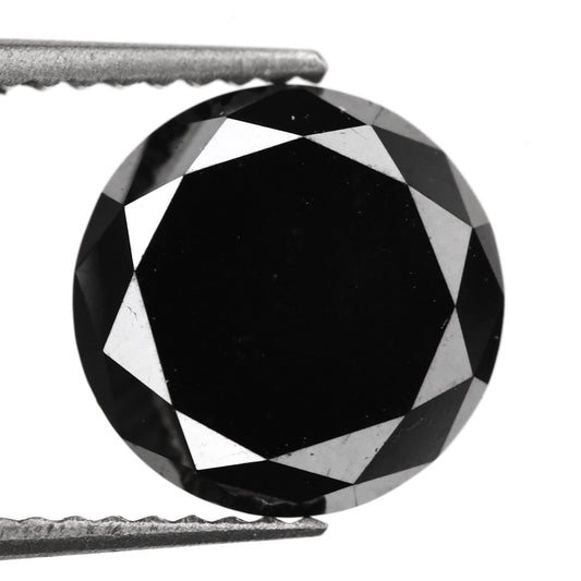 5 carat black diamond round