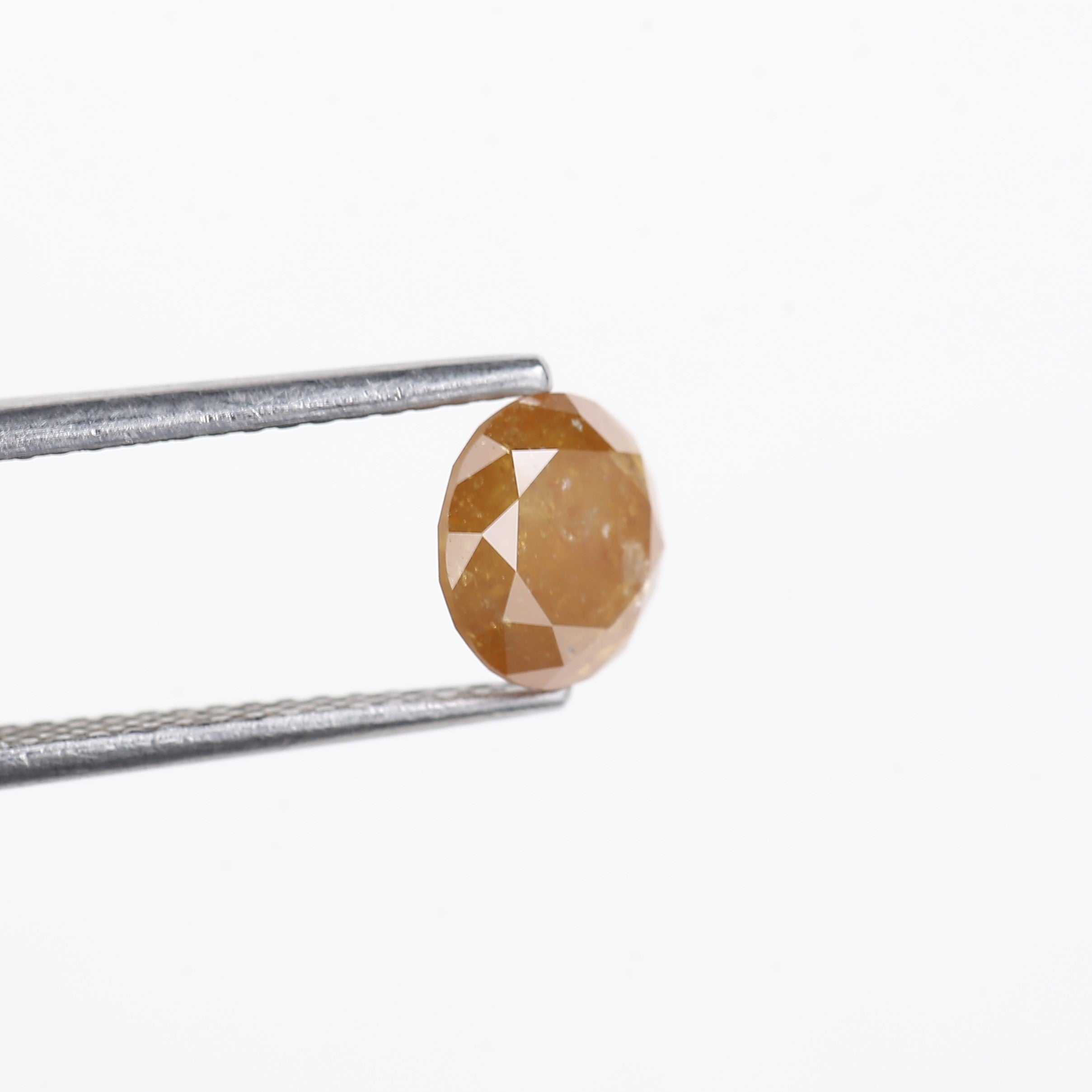 1.36 Carat Natural Yellow Salt And Pepper Round Cut Diamond 6.80 MM