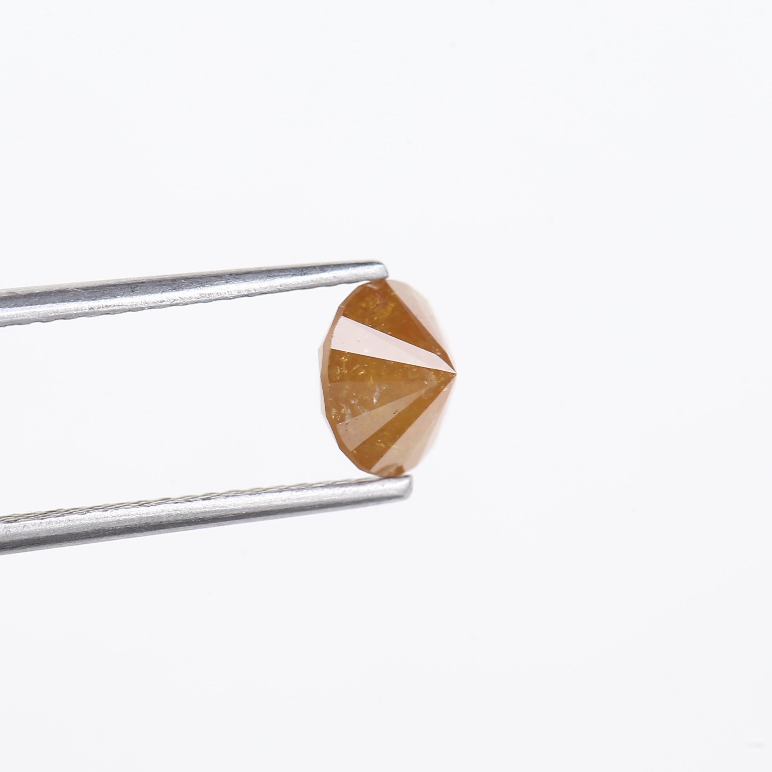 1.36 Carat Natural Yellow Salt And Pepper Round Cut Diamond 6.80 MM