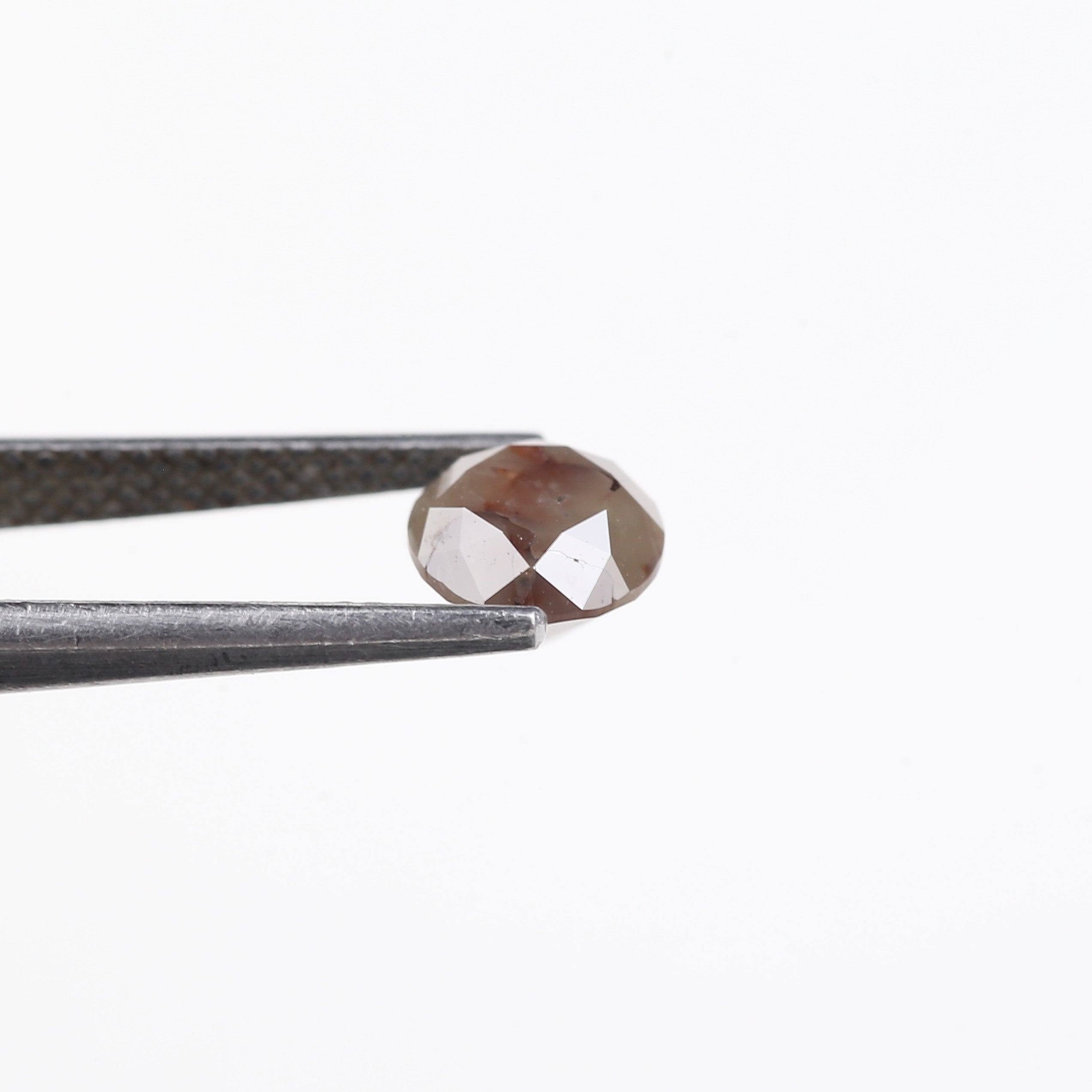 1.36 Carat Natural Brown Gray Salt And Pepper Round Diamond 6.39 MM