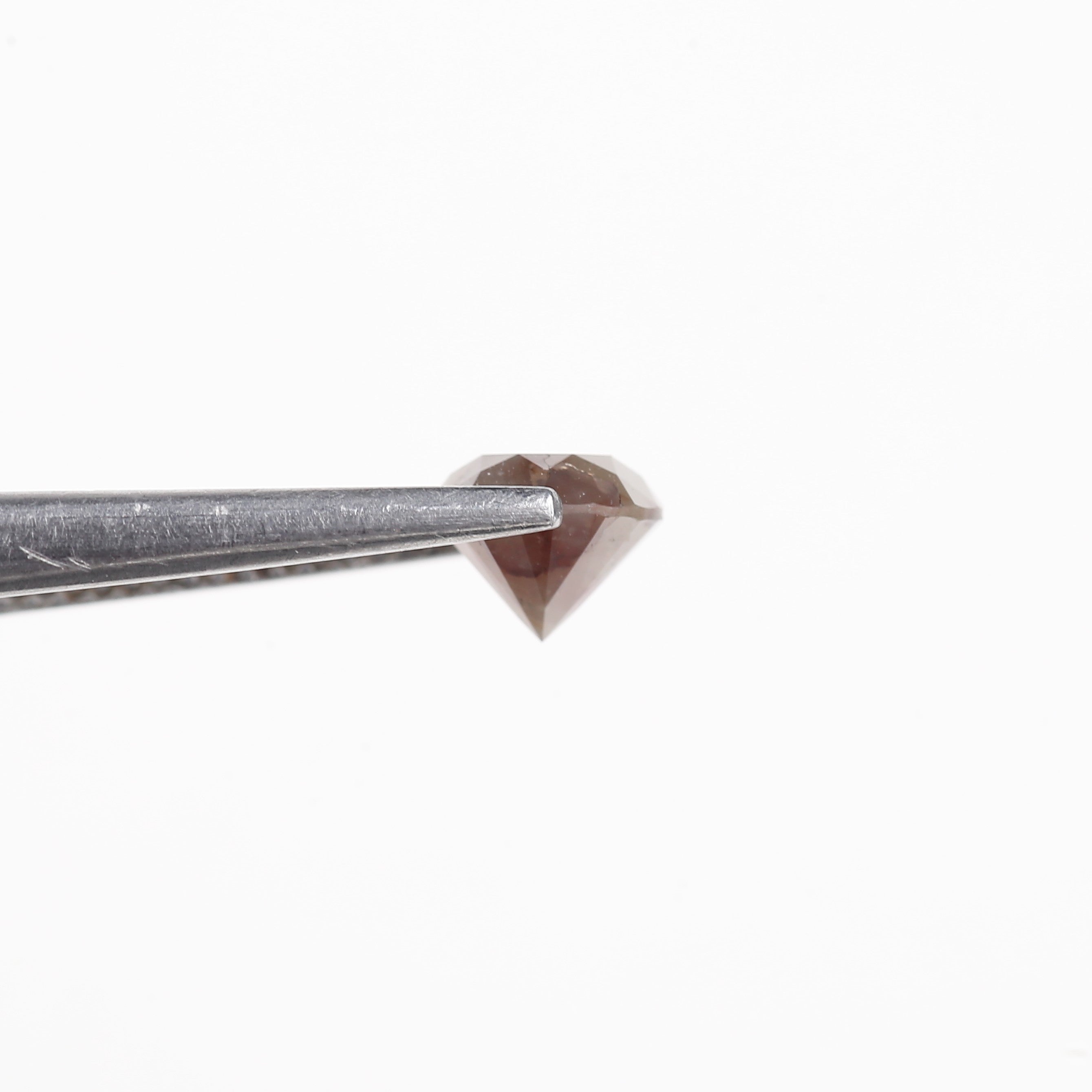 1.36 Carat Natural Brown Gray Salt And Pepper Round Diamond 6.39 MM