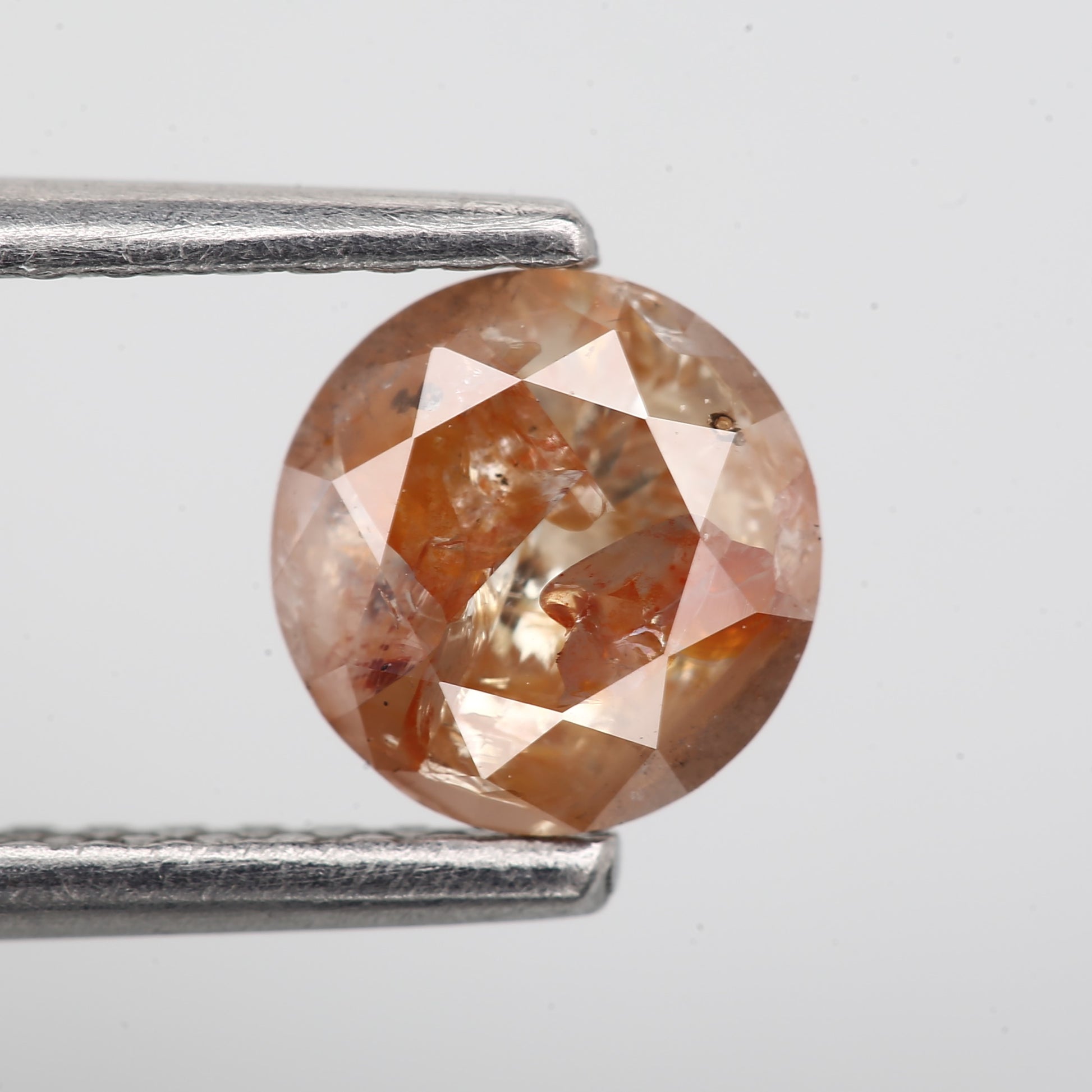 0.83 Carat Natural Orange Rustic Round Cut Diamond 5.88 MM - Blackdiamond