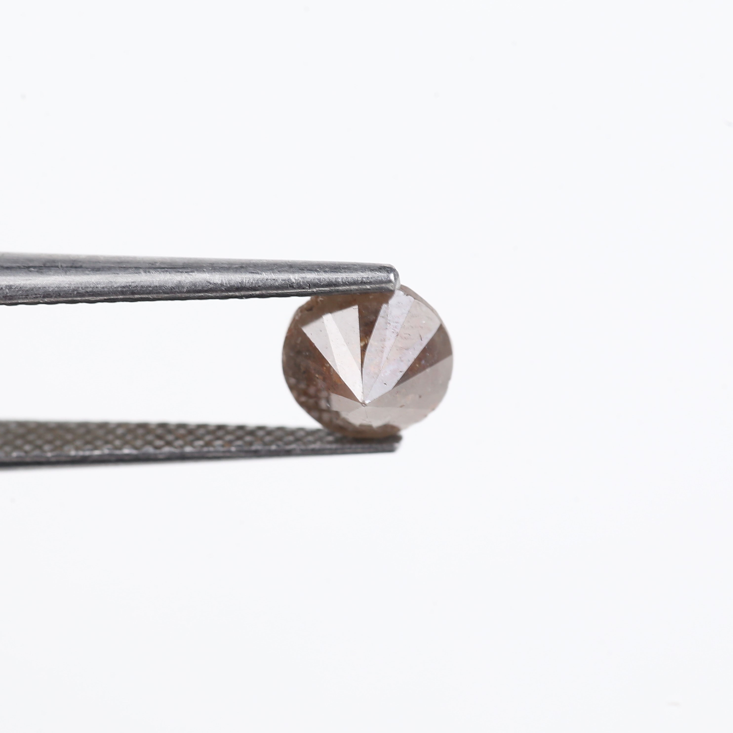 2.01 Carat Natural Rustic Brown Salt And Pepper Round Diamond 6.85 MM