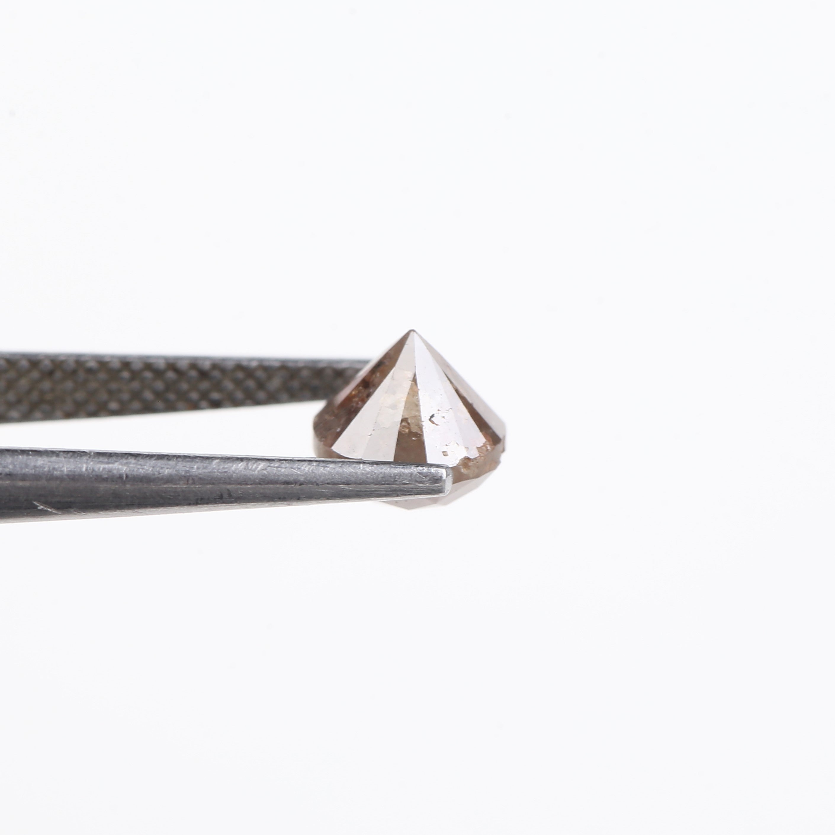 2.01 Carat Natural Rustic Brown Salt And Pepper Round Diamond 6.85 MM