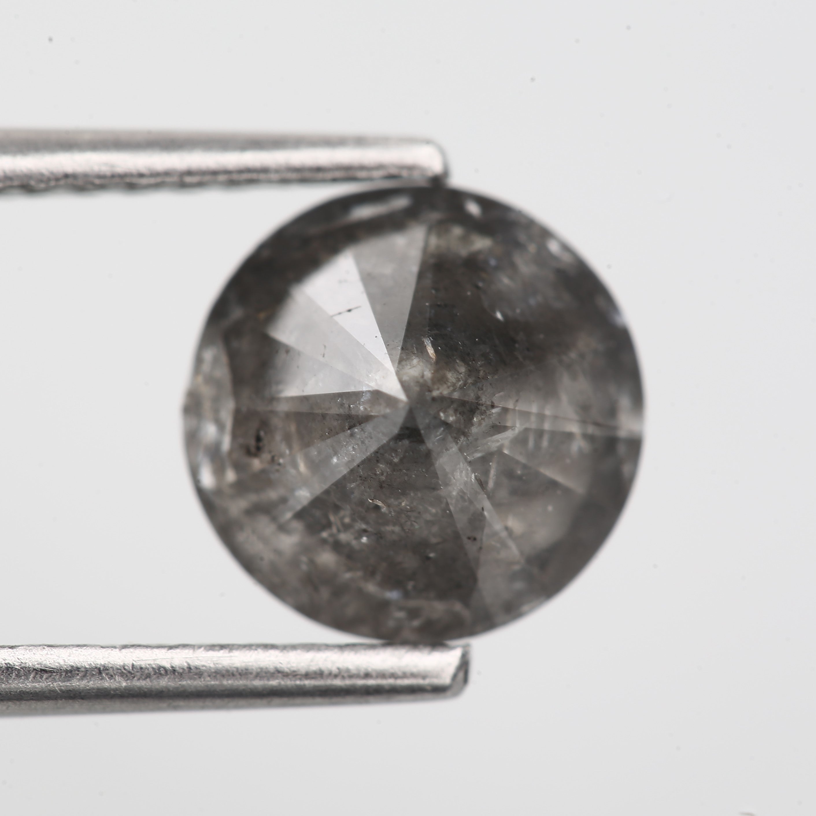 0.34 Ct selling Natural Loose Diamond Round Black Grey Salt And Pepper Color I3 Clarity 4.40 MM N9493