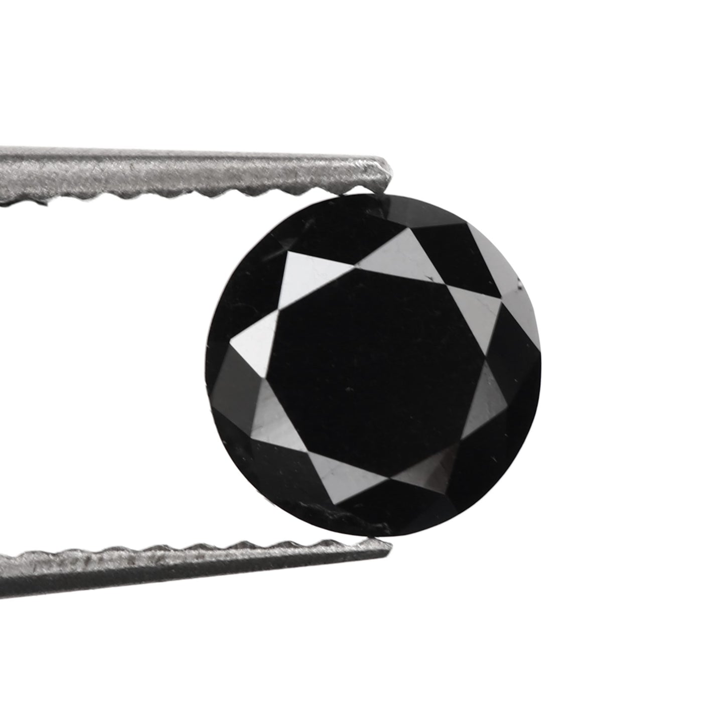 1 ct Round Brilliant Cut Fancy Black Natural Diamond