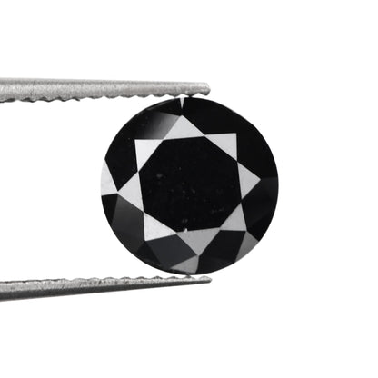 2 carat fancy black round diamond