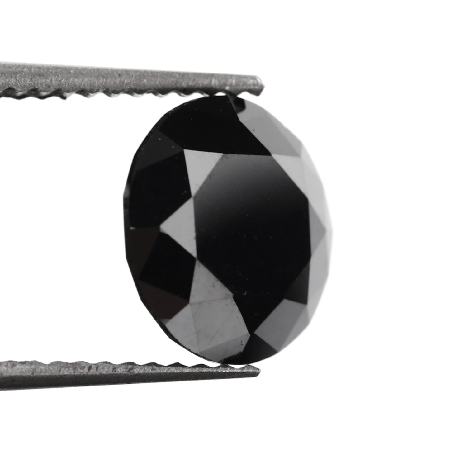 black round loose natural diamond