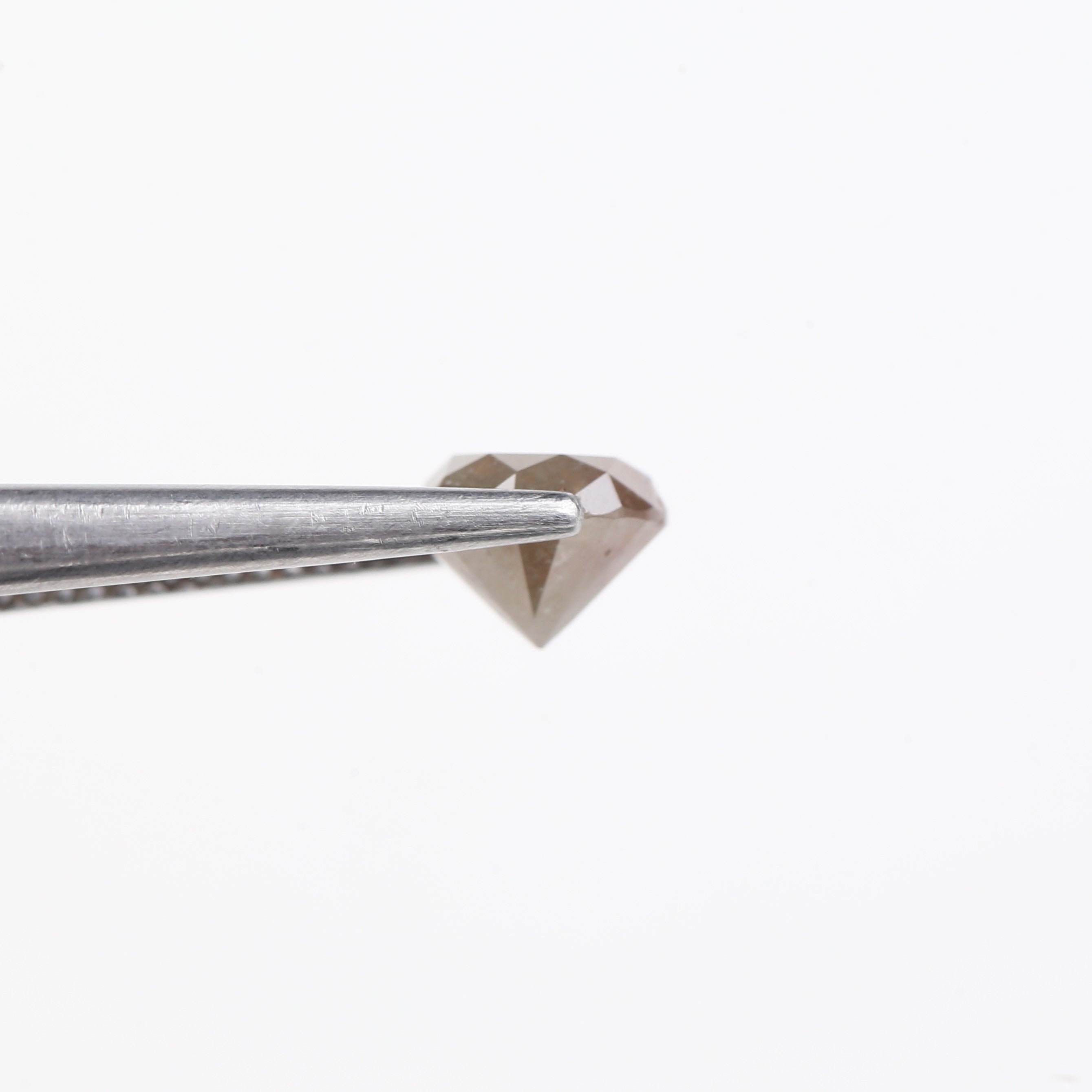 1.60 Carat Natural Salt And Pepper Round Cut Brown Red Diamond 6.80 MM