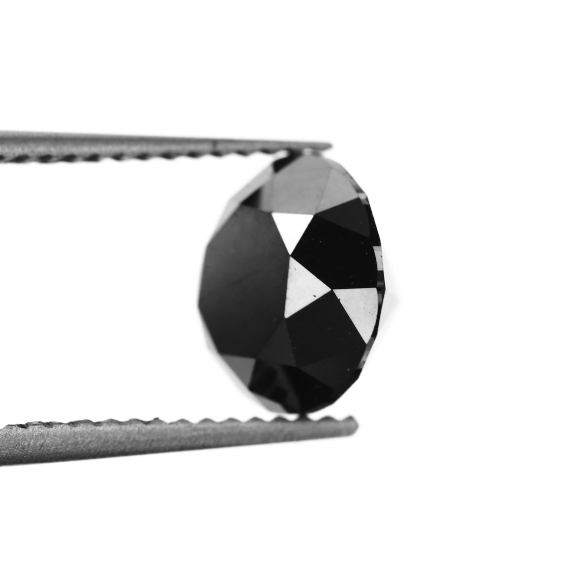 fancy black round natural diamond aaa jet