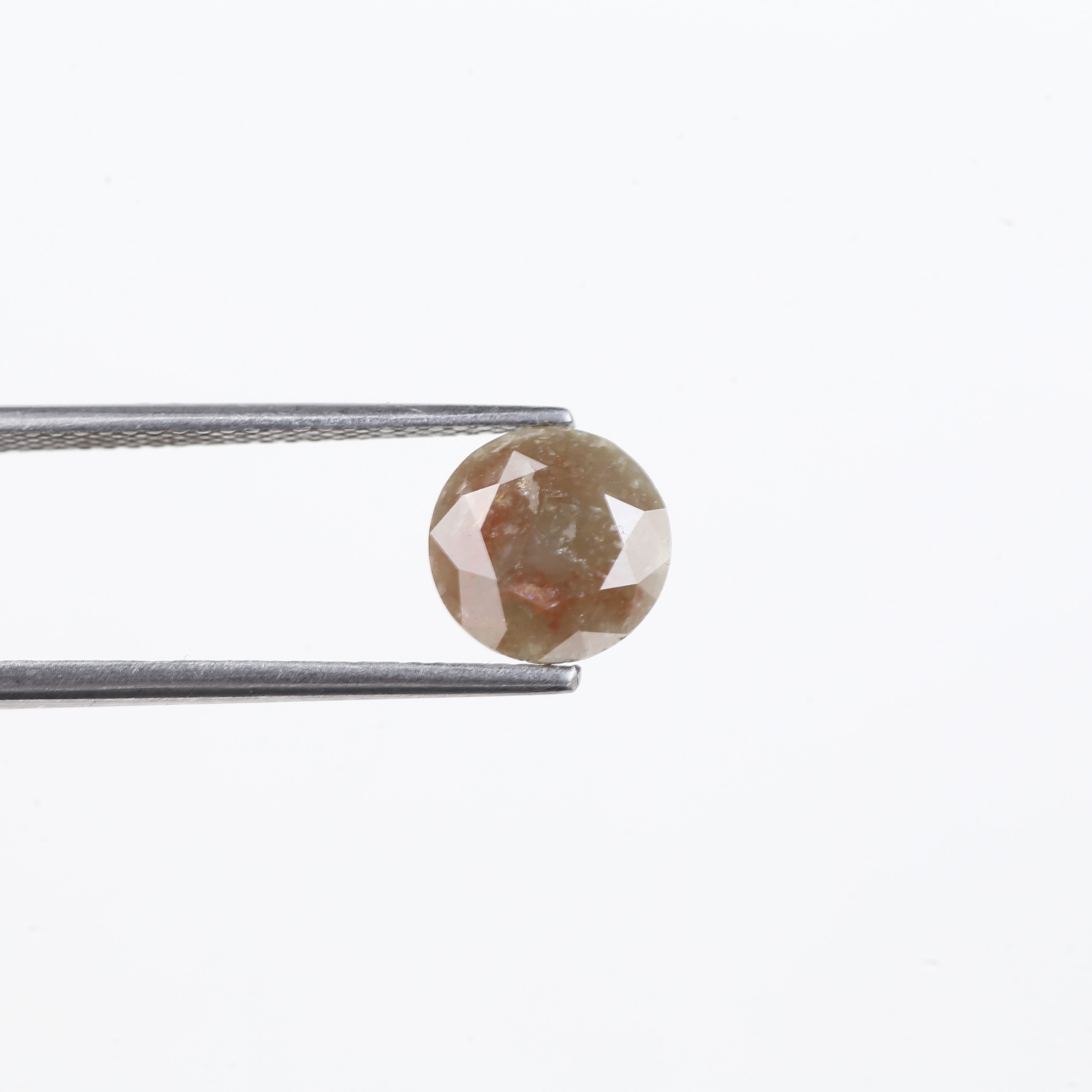 2 Carat Round Cut Loose Brown Red Diamond 7.90 MM