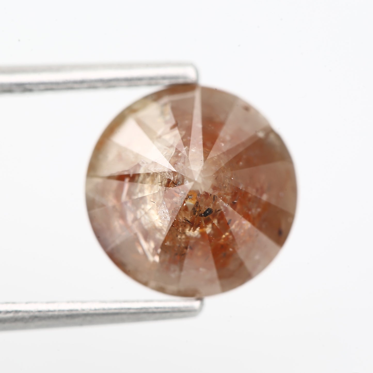 2.54 Carat Natural Fancy Orange Round Brilliant Rustic Diamond 8.2 MM - Blackdiamond