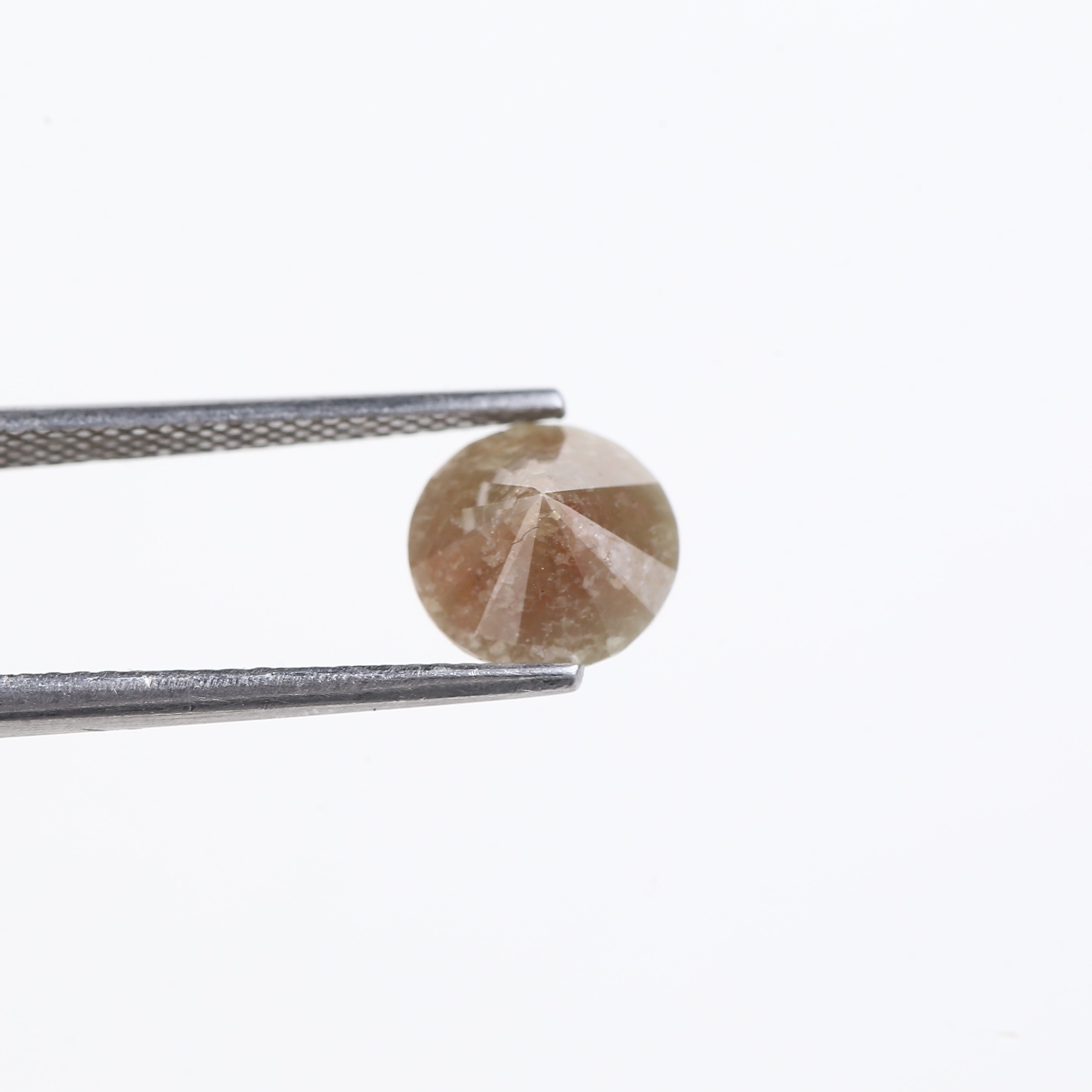 2 Carat Round Cut Loose Brown Red Diamond 7.90 MM