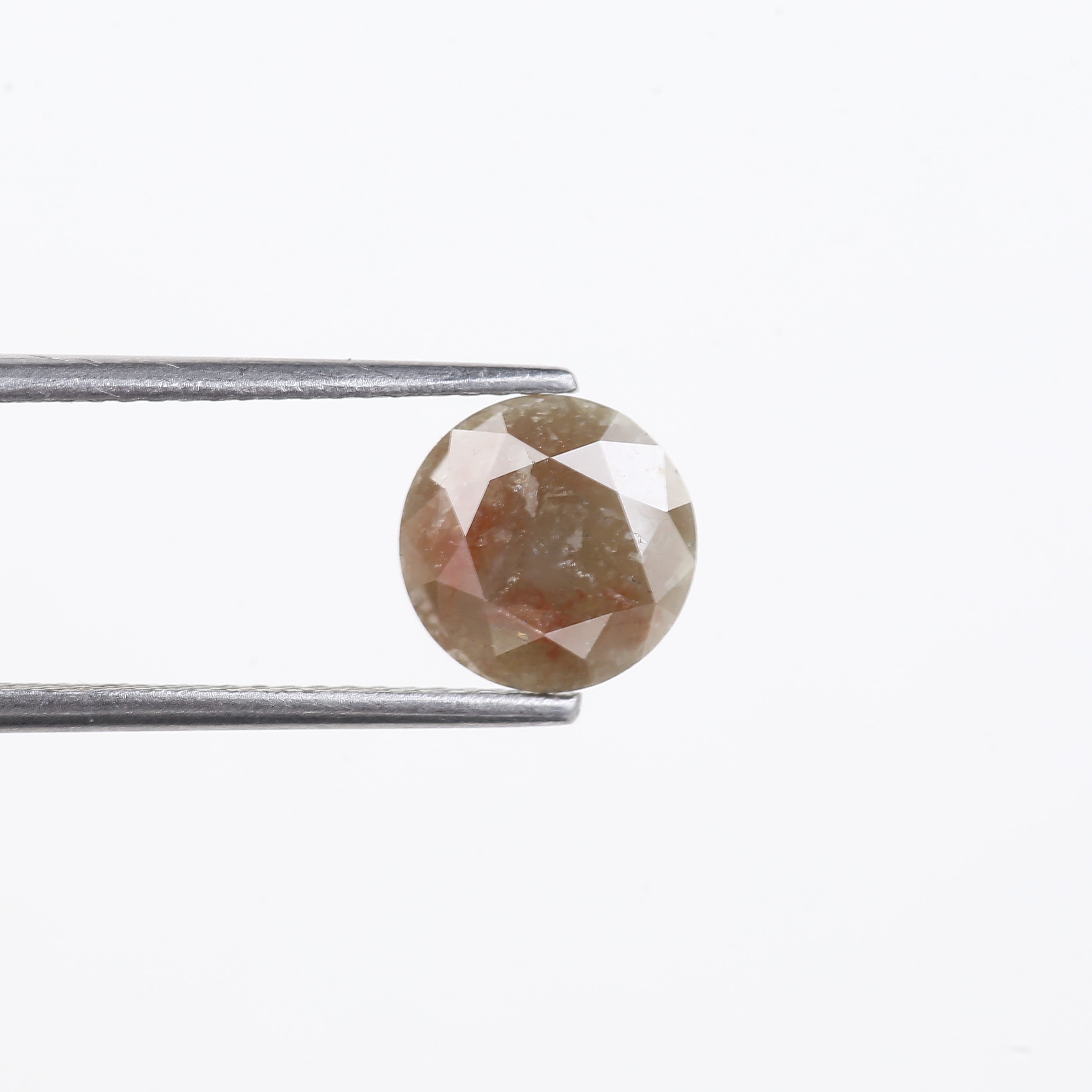 2 Carat Round Cut Loose Brown Red Diamond 7.90 MM