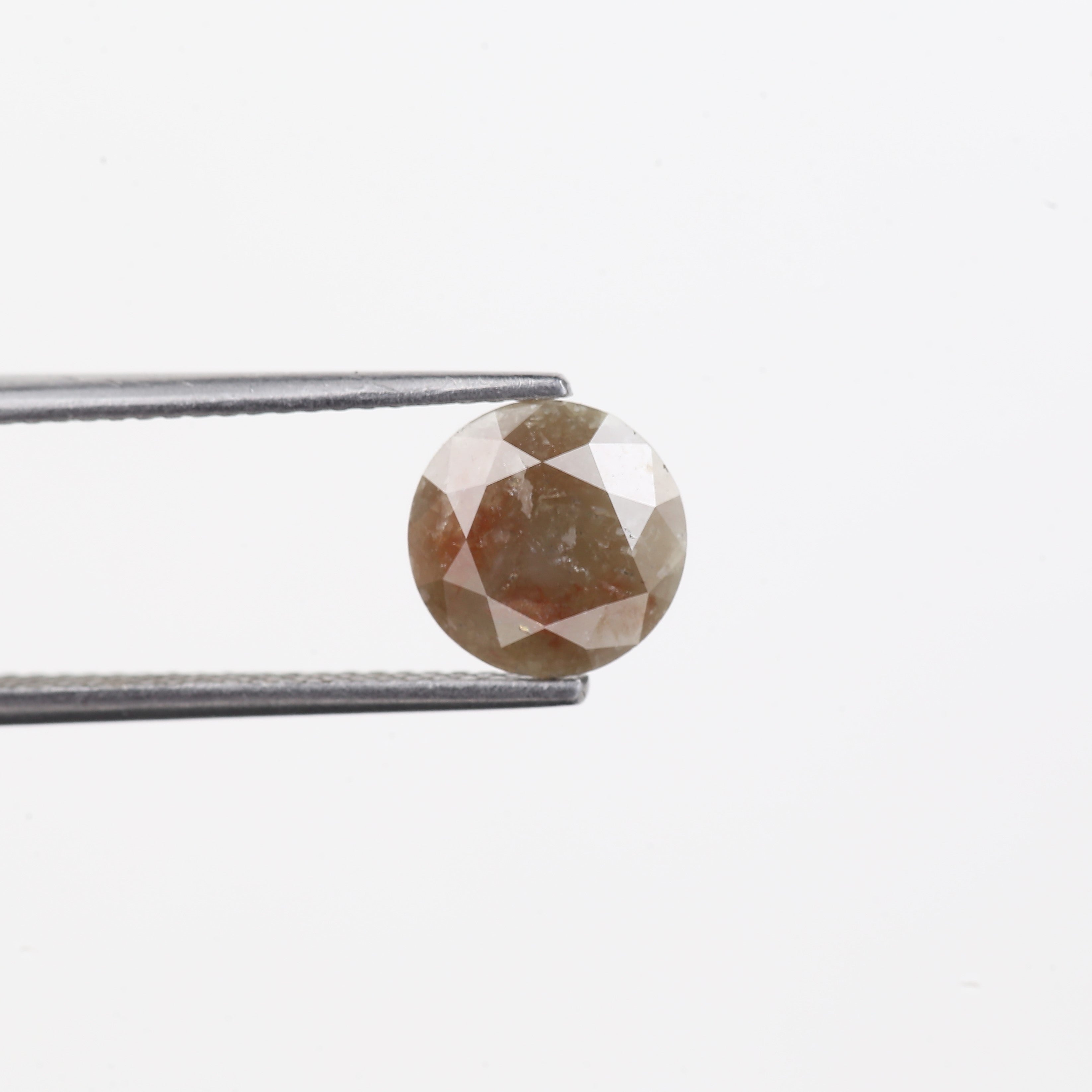 2 Carat Round Cut Loose Brown Red Diamond 7.90 MM