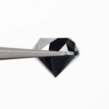 Round Black Diamond Solitaire