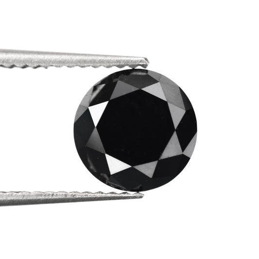 round fancy black diamond