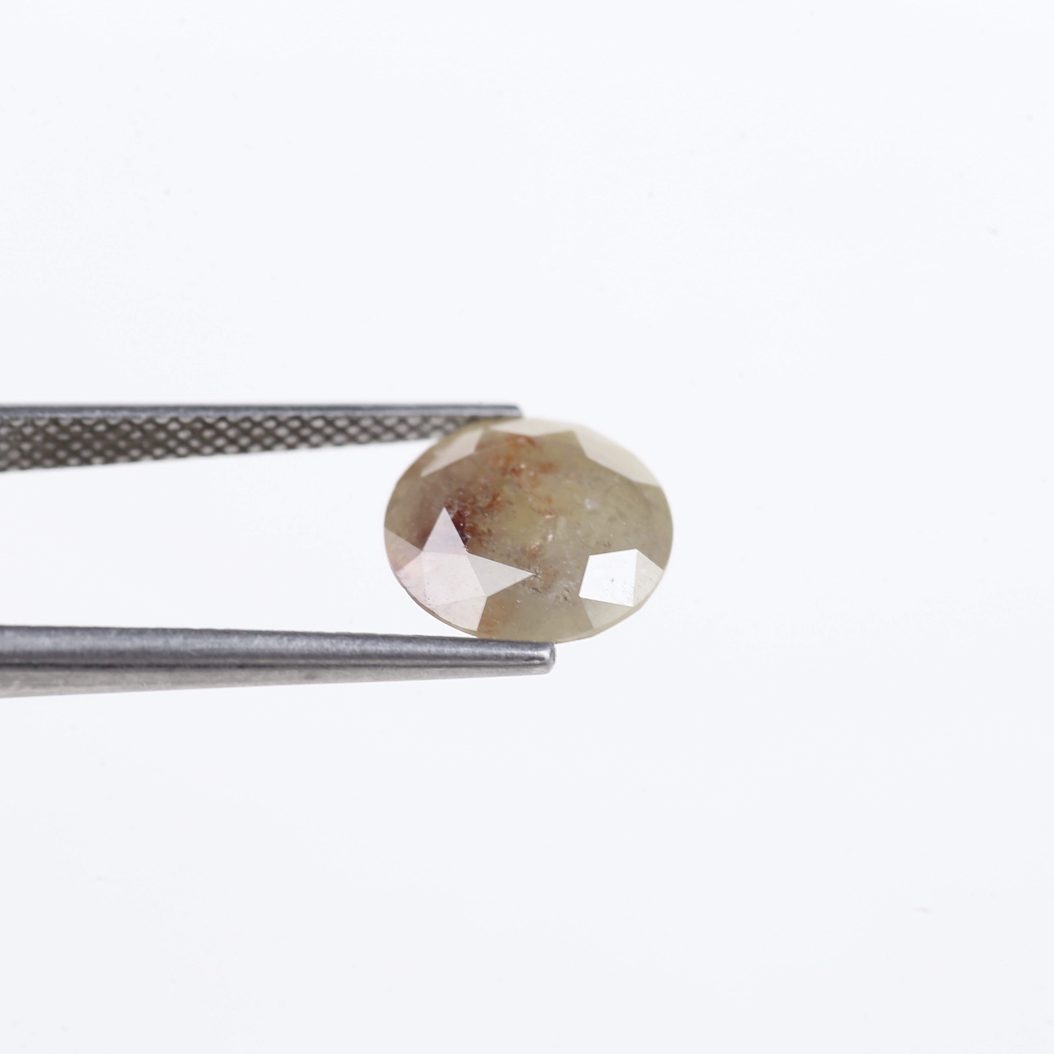 3 Carat Salt and Pepper Diamond Round Brown Natural Loose Stone 9.5 MM