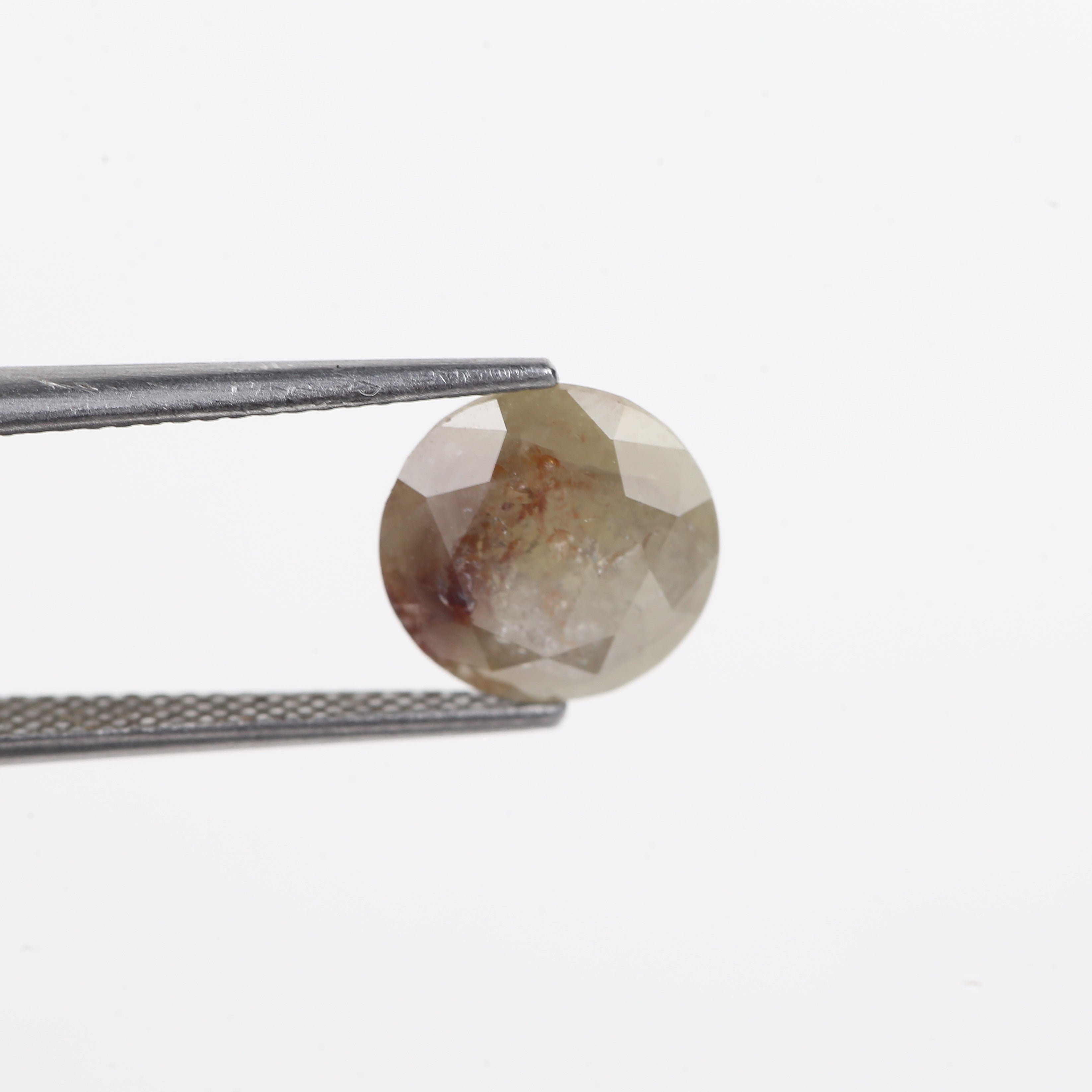 3 Carat Salt and Pepper Diamond Round Brown Natural Loose Stone 9.5 MM